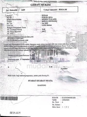 Tanah untuk dijual 1