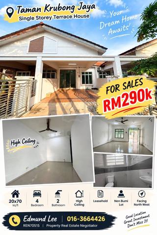 20x70sqft Single Storey Terrace Taman Krubong Jaya Merdeka Jaya Melaka 1