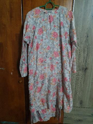 Grey with flower pattern Baju Kurung - Clothes for sale in Kuala ...