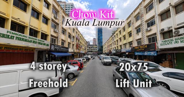 Kuala Lumpur Chow Kit Raja Laut Freehold 4 Storey Shoplot With Lift 1
