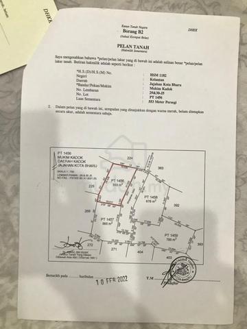 Lot banglo 5958kp.kg berangan kadok 9km ke ecrl tunjong 100m jalan bsr 1