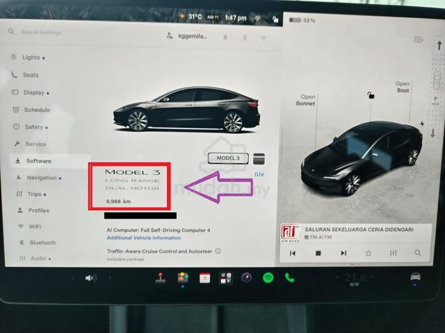 2024 Tesla MODEL 3 LONG RANGE AWD =9,000km mileage - 2