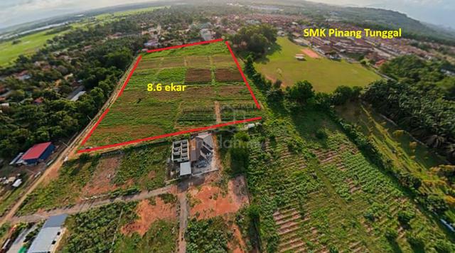 RARE 8.6 Ekar Freehold Non Bumi Pinang Tunggal – Dekat Sekolah &Access 1