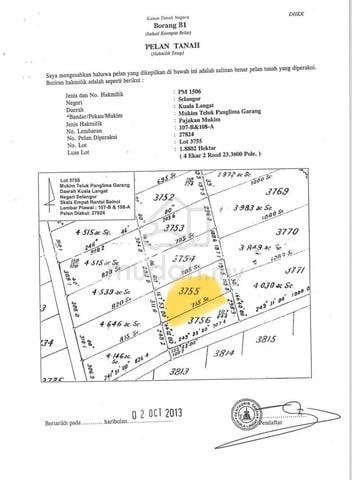 Tanah pecah lot Jalan Murai 1