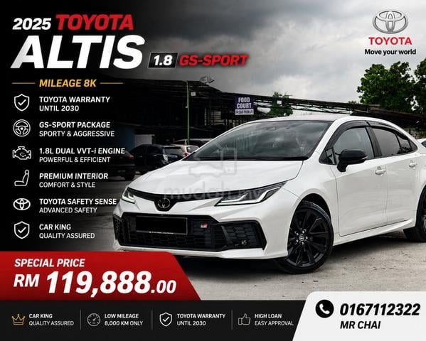 -2025 Toyota COROLLA 1.8 GR SPORT (A) FULL LOAN - 1