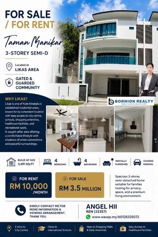 Taman Manikar 3-Storey Semi Detached 1