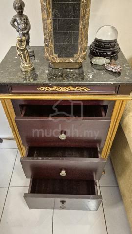Vintage 3-Drawer Cabinet with Black Stone Top - photo 5 of 5