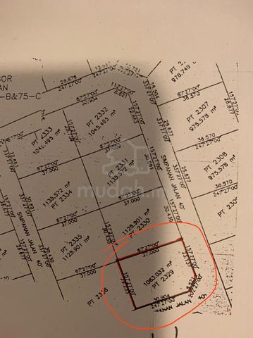Lot bungalow fasa 1 puncak alam luas 11,142 sft tanah rata jiran ramai 1