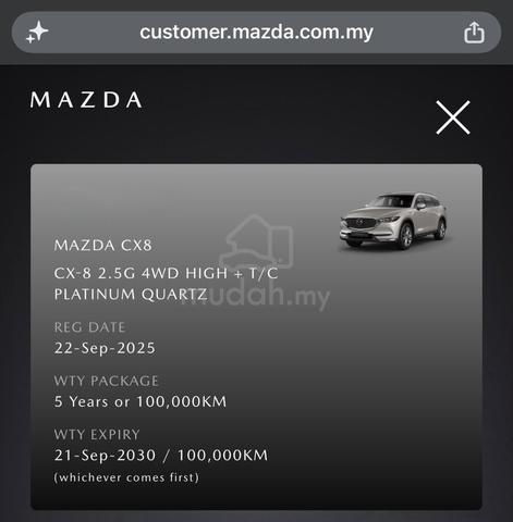 2025 Mazda CX-8 2.5 T/C HIGH  30K KM NEW CAR RATE - 2