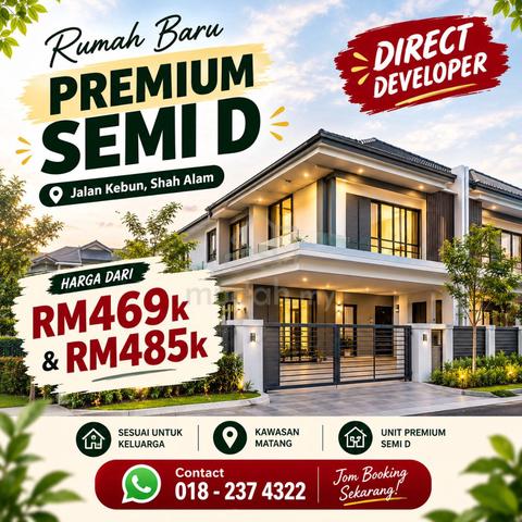 [DIRECT DEVELOPER] Premium 1 & 1.5 Storey Semi D - Jalan Kebun Baru! 1