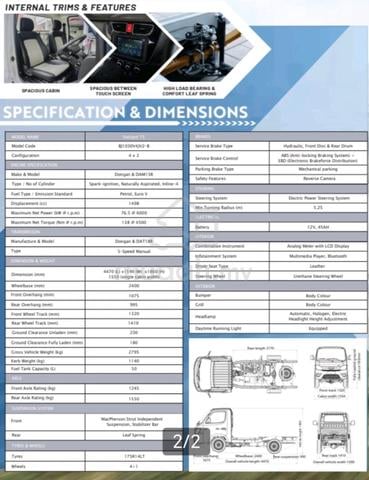 Foton T5 Petrol 1.5 (M) 9.5 kaki FoodTruck Granmax - photo 5 of 6