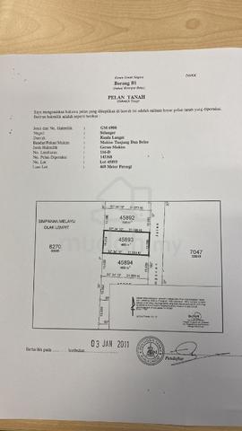 Tanah lot banglo untuk dijual di Olak Lempit, Kuala Langat 1
