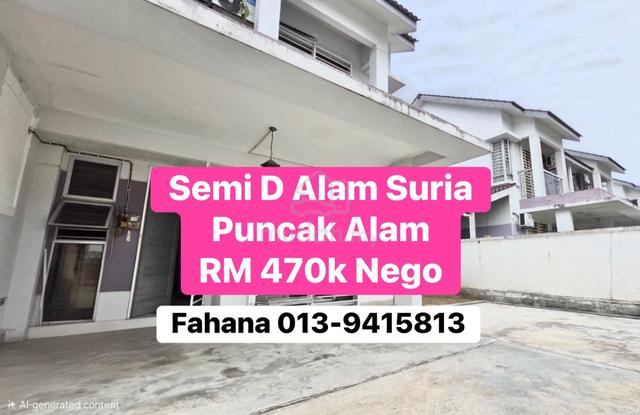 SEMI D CLUSTER Alam Suria Puncak Alam - Tenanted BELOW MARKET VALUE 1