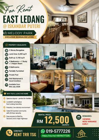For Rent East Ledang Double Storey Bungalow 1