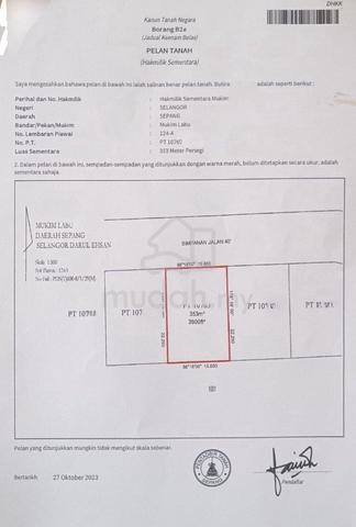 Indivdual Title + Freehold + Tanah Lot Banglo Salak Tinggi 1