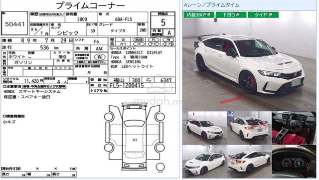 2024 Honda CIVIC 2.0 TYPE R FL5 New Car 500km 5A - 2