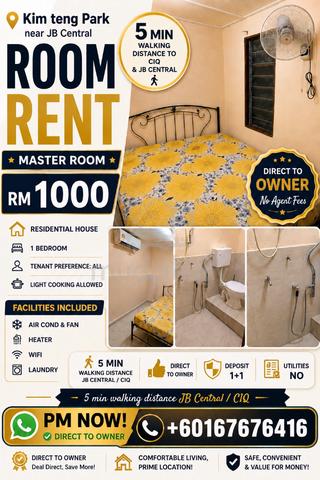 Room Rent @ JB Central Room 1