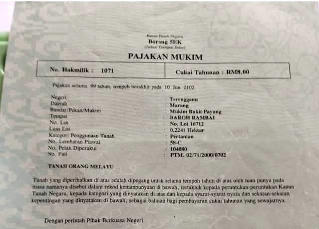 Tanah Lot Pertanian Untuk Dijual Bukit Payung 1
