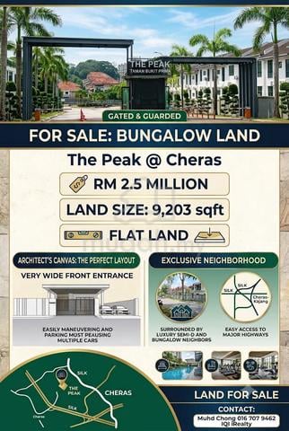 Exclusice Bungalow Land FOR SALE | THE PEAK @ Bukit Prima 1