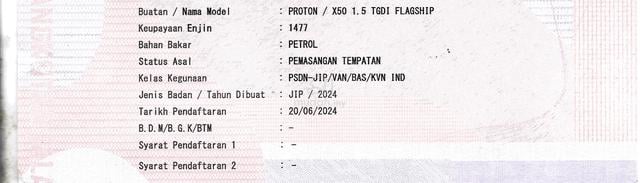 2024 Proton X50 1.5 TGDI FLAGSHIP(A) U/WARRANTY - 2