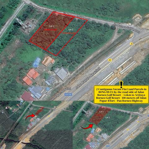 2 adjoining NT Flat Vacant lands in Bongawan Pan Borneo Highway 1