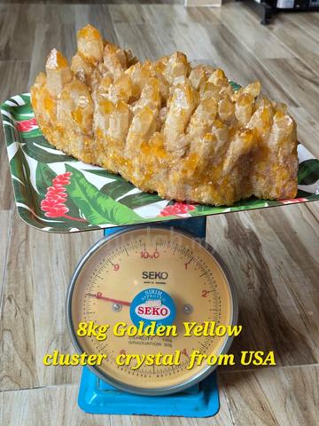 Golden Yellow Calcite cluster crystal from USA - photo 3 of 4