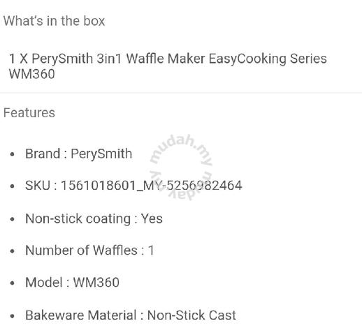 Perysmith waffle maker