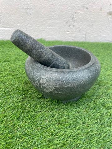 C113 Lesung Batu 17 cm Stone Mortar & Pestle Set - photo 2 of 6