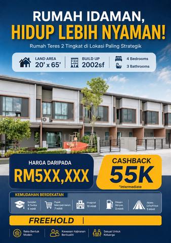 Rumah 2 Tingkat Teres Sg Buloh| Bdr Sri Coalfield| 1