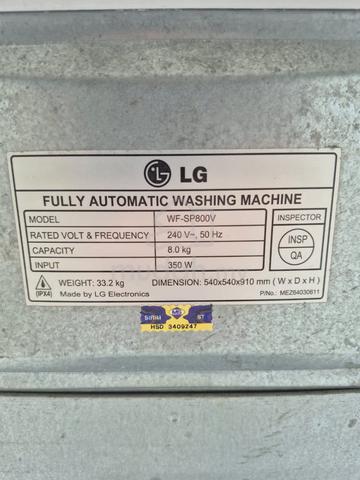 LG washing machine mesin basuh 8kg - photo 5 of 6