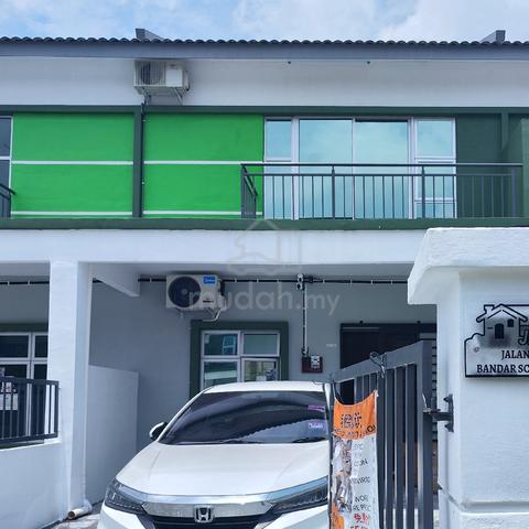 bilik medium bandar scientex jasin non sharing full furnished lelaki  1