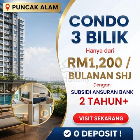 New Condominium In Puncak Alam With Subsidy Free 20 x Months Bank Installment 1