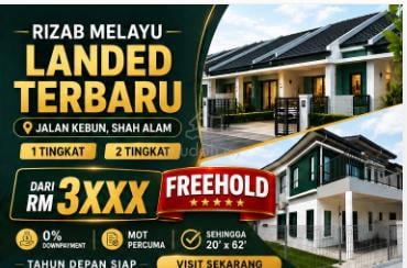 Rumah Teres 2 & 1 Tingkat / Semi D FREEHOLD Rizab Melayu 1