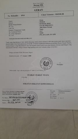 Land in Bandar Arau, PERLIS 1