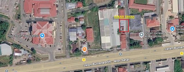 Tanah Untuk DI Jual Di Kawasan Kepala Batas, Penang 1