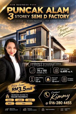 Puncak Alam New SEMI D Factory 1