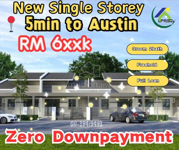 5min to Austin/Single Storey Landed/Freehold/Zero Downpayment/LPPSA 1