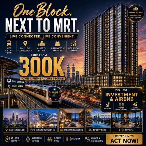 Airbnb Friendly @ KLCC View - Arte [ 2 R Dualkey ] Mth 1.3k - MRT LRT 1