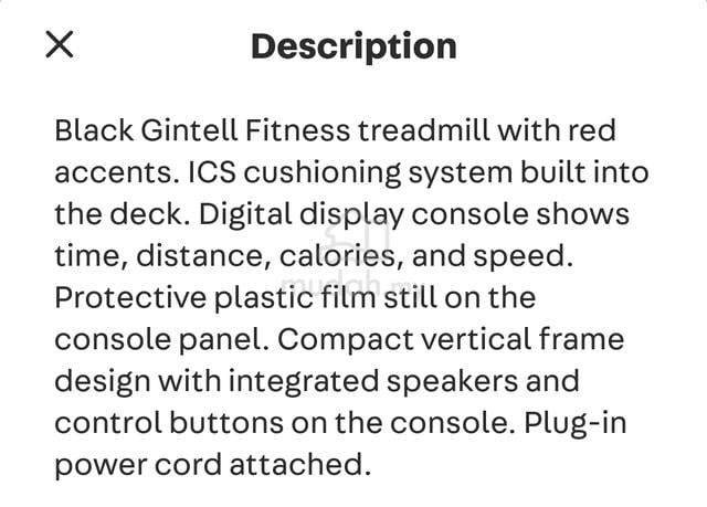 Treadmill Gintell Fitness - photo 5 of 5