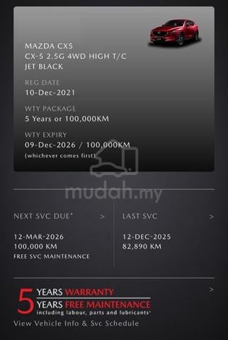 2021 Mazda CX-5 2.5 G HIGH TC 4WD (A) - 2