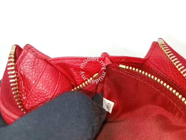 PRADA red full leather riri zipper Bags Wallets for sale in