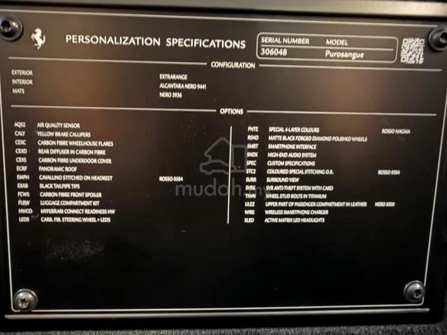 2025 Ferrari PUROSANGUE 6.5 (A) - 5