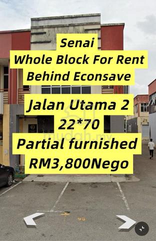 Senai ๅฃซไน 2 Storey ๐๐๐ ๐๐๐ Whole Block FOR RENT | Behind Econsave 1
