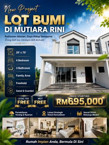 BUMI LOT - Rumah 2 Tingkat Moden Mutiara Rini 1