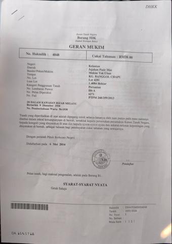 Tanah 2.5 ekar untuk dijual 1