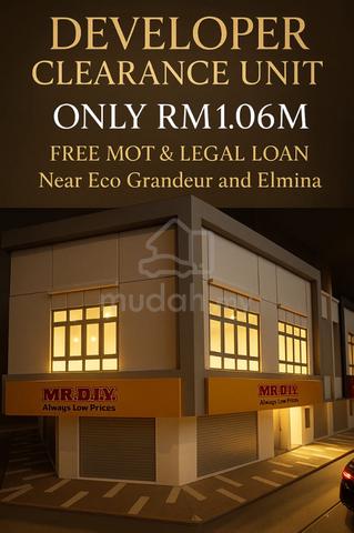 Shoplot with rebate 25% located near Elmina, Saujana and Eco Grandeur 1