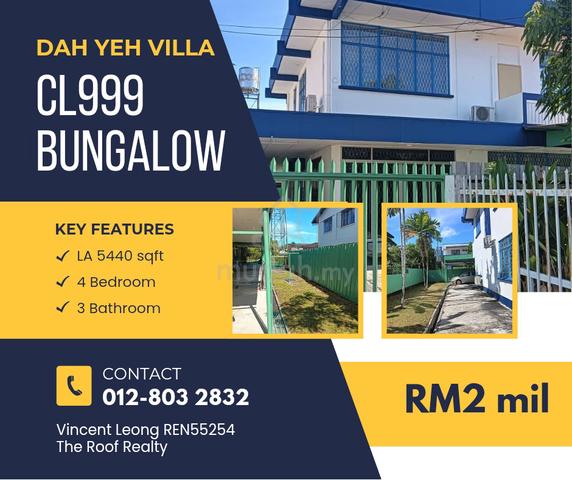 Dah Yeh Villa Double Storey Bungalow CL999 Damai Likas Luyang 1