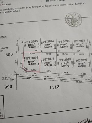 Tanah lot untuk dijual dirantau panjang 1