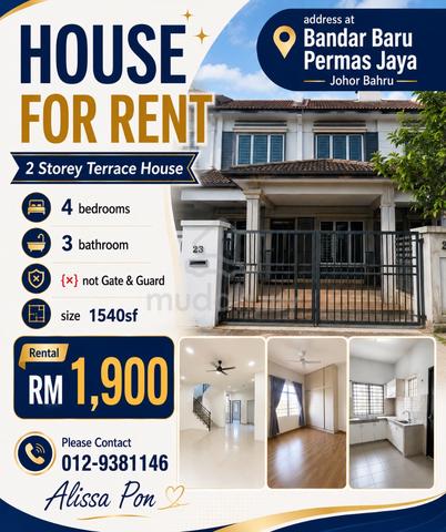 2 Storey Terrace House at Bandar Baru Permas Jaya 1