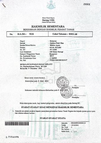 Lot Banglo Mukim Apam Gual Periok Pasir Mas 3